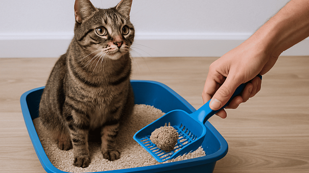 Как правильно убирать кошачий туалет с наполнителем: 5 простых шагов
